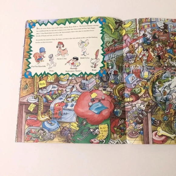 Vintage 1996 Pinky and The  Brain Look and Find Book Warner Bros Softcover - Picture 10 of 15